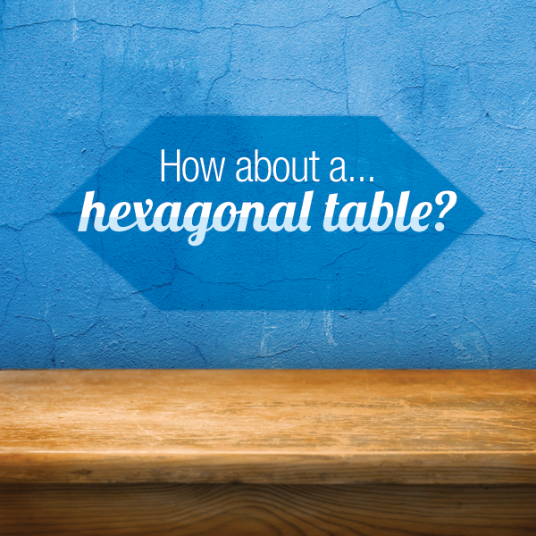 make a trendy hexagonal table
